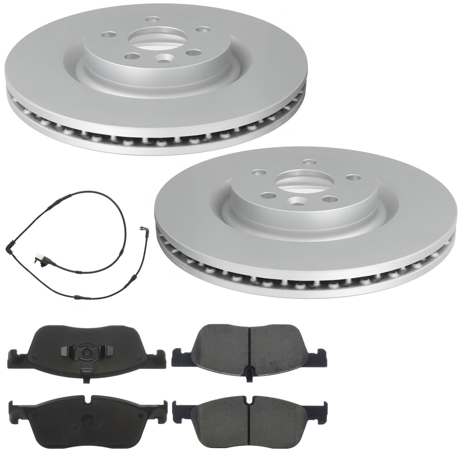 Coated Disc Brake Rotors Brake Pads for Land Rover Range Rover Evoque SE 16-19 - Photo 1