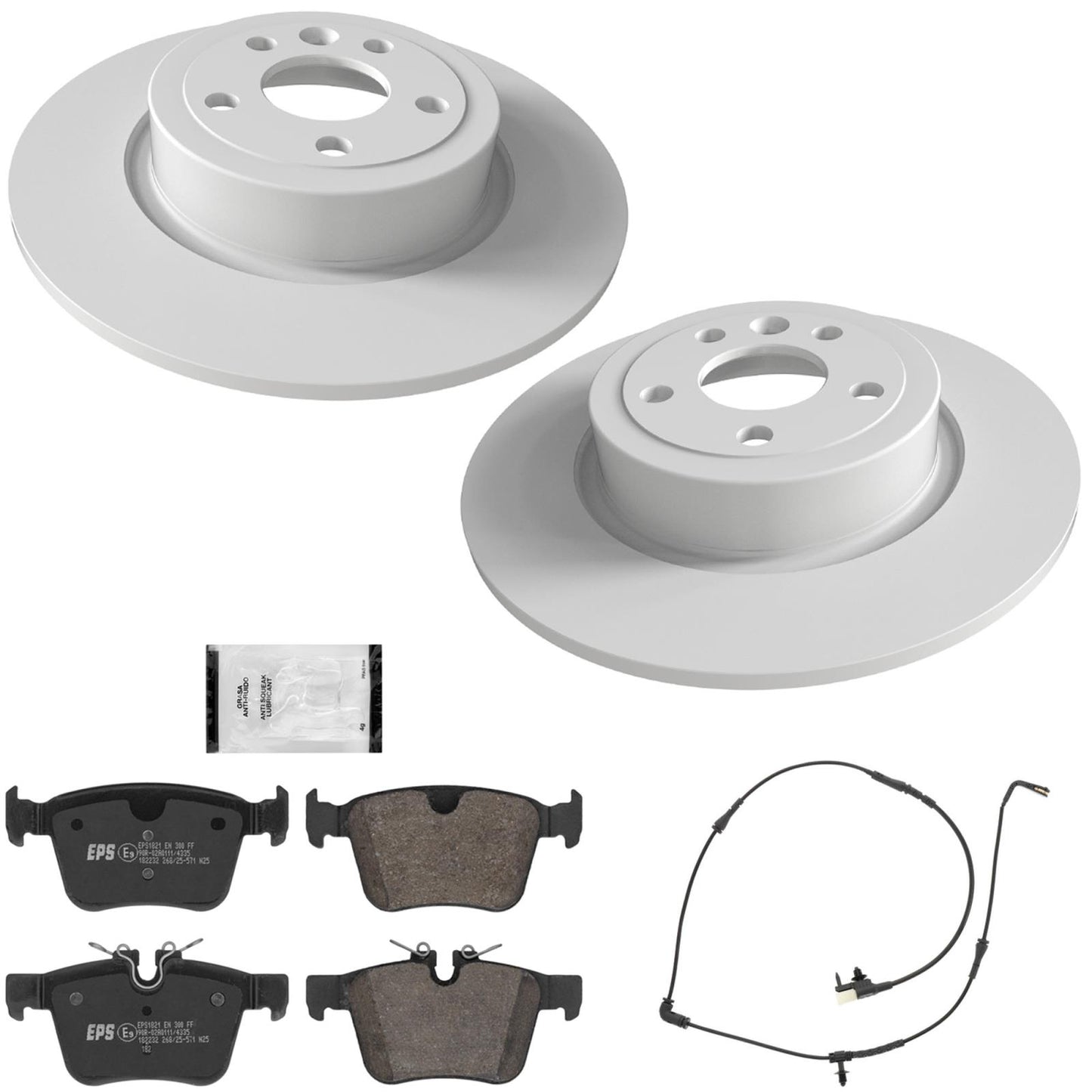 Coated Disc Brake Rotors Brake Pads for Land Rover Range Rover Evoque SE 16-19 - Photo 1