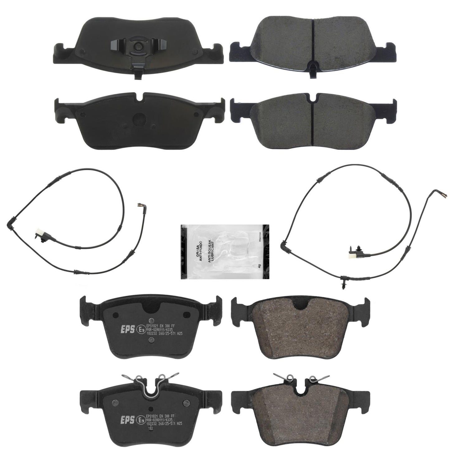 FR Certified Disc Brake Pads Sensors for Land Rover Range Rover Evoque SE 16-19 - Photo 1