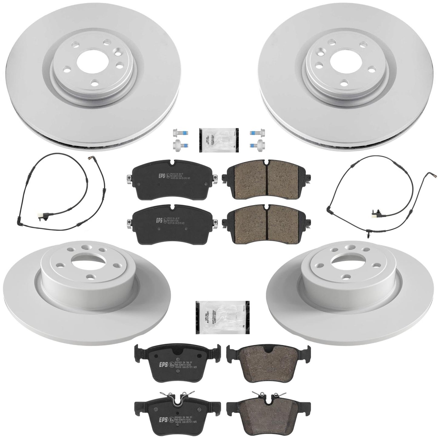 Coated Disc Brake Rotors Brake Pads for Range Rover Evoque Autobiography 18-19 - Photo 1