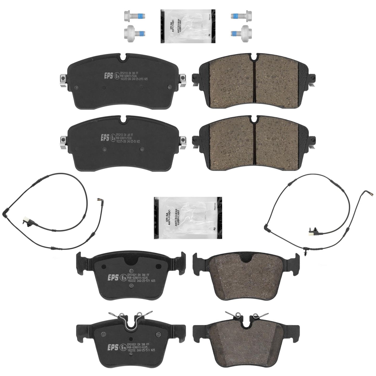 Front Rear Disc Brake Pads Sensors for Range Rover Evoque Autobiography 18-19 - Photo 1