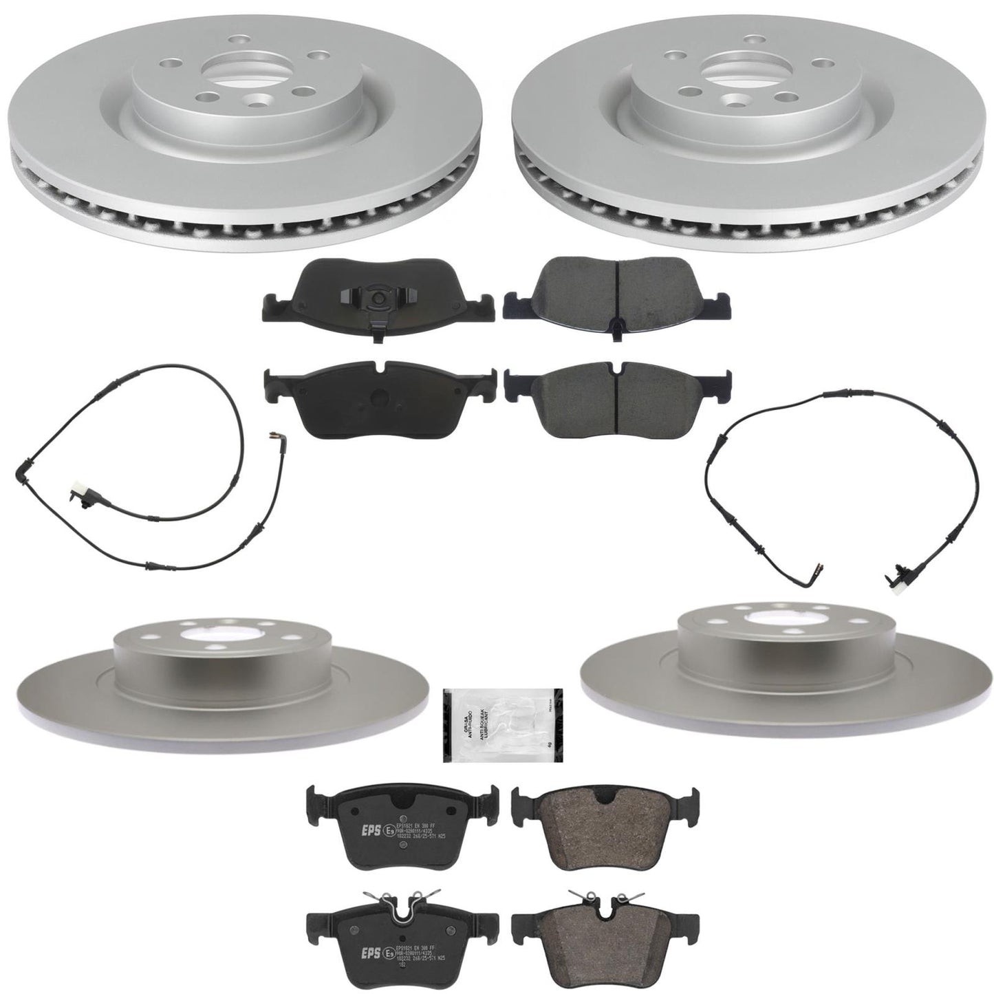 Coated Disc Brake Rotors Brake Pads for Land Rover Discovery Sport 16-19 325MM - Photo 1