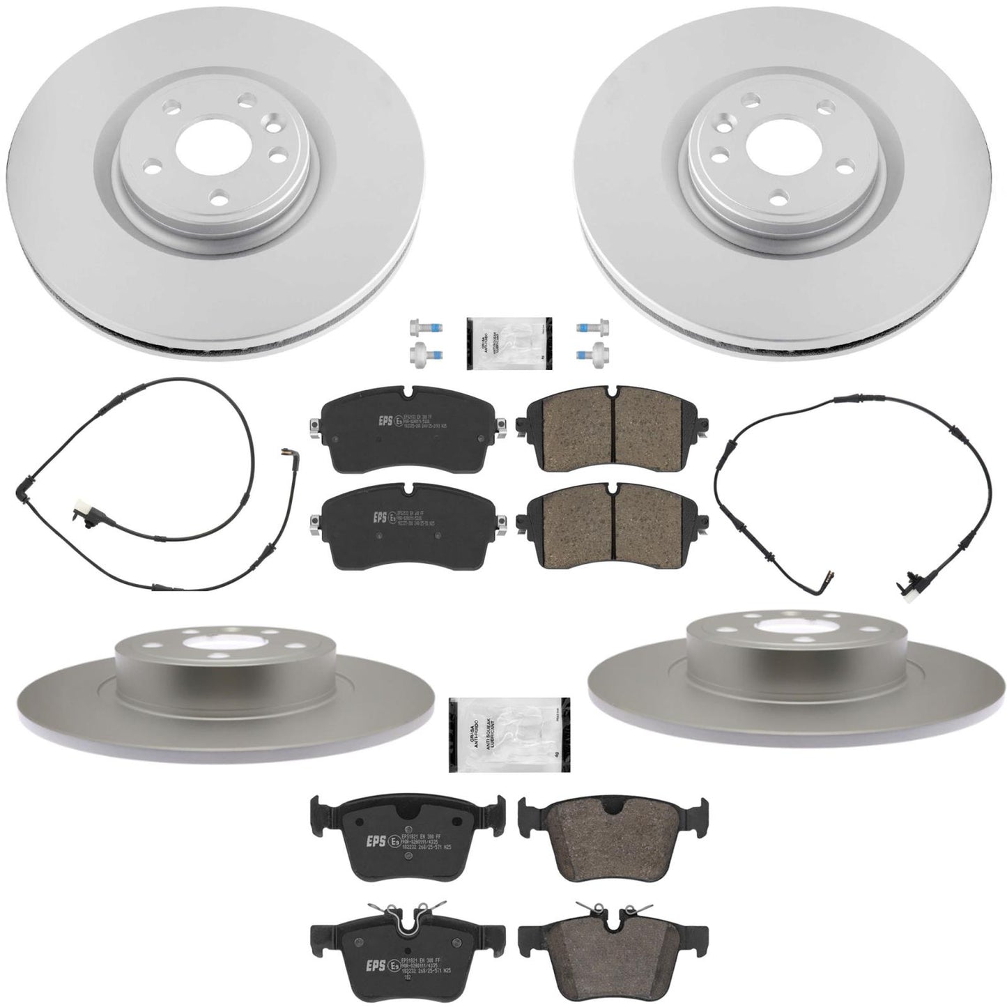 Coated Disc Brake Rotors Brake Pads for Range Rover Discovery Sport HSE 18-19 - Photo 1
