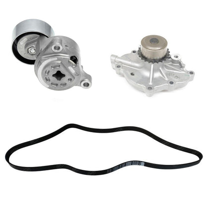 Water Pump Serpentine Belt & Tensioner For Subaru Legacy Outback 2010-2015 H6 - Photo 1