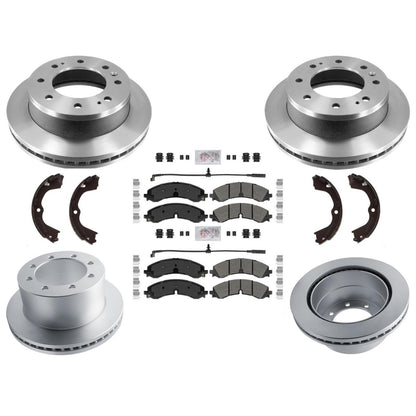 F&R Coated Brake Disc Rotors Brake Pad Set for GMC 3500HD 2020-2024 DRW Dually - Photo 1