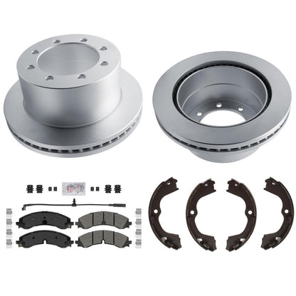 Rr Coated Brake Disc Rotors Brake Pad Set for GMC 3500HD 2020-2024 DRW Dually - Photo 1