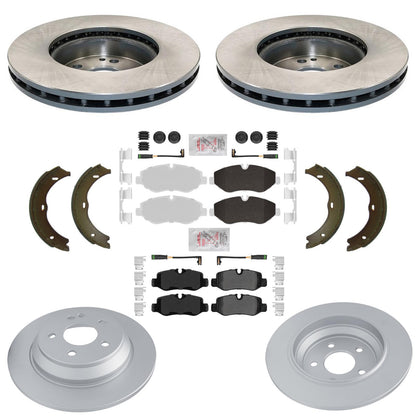 Heavy Duty Coated Disc Brake Rotors Brake Pads for Mercedes Benz Metris 16-2023 - Photo 1