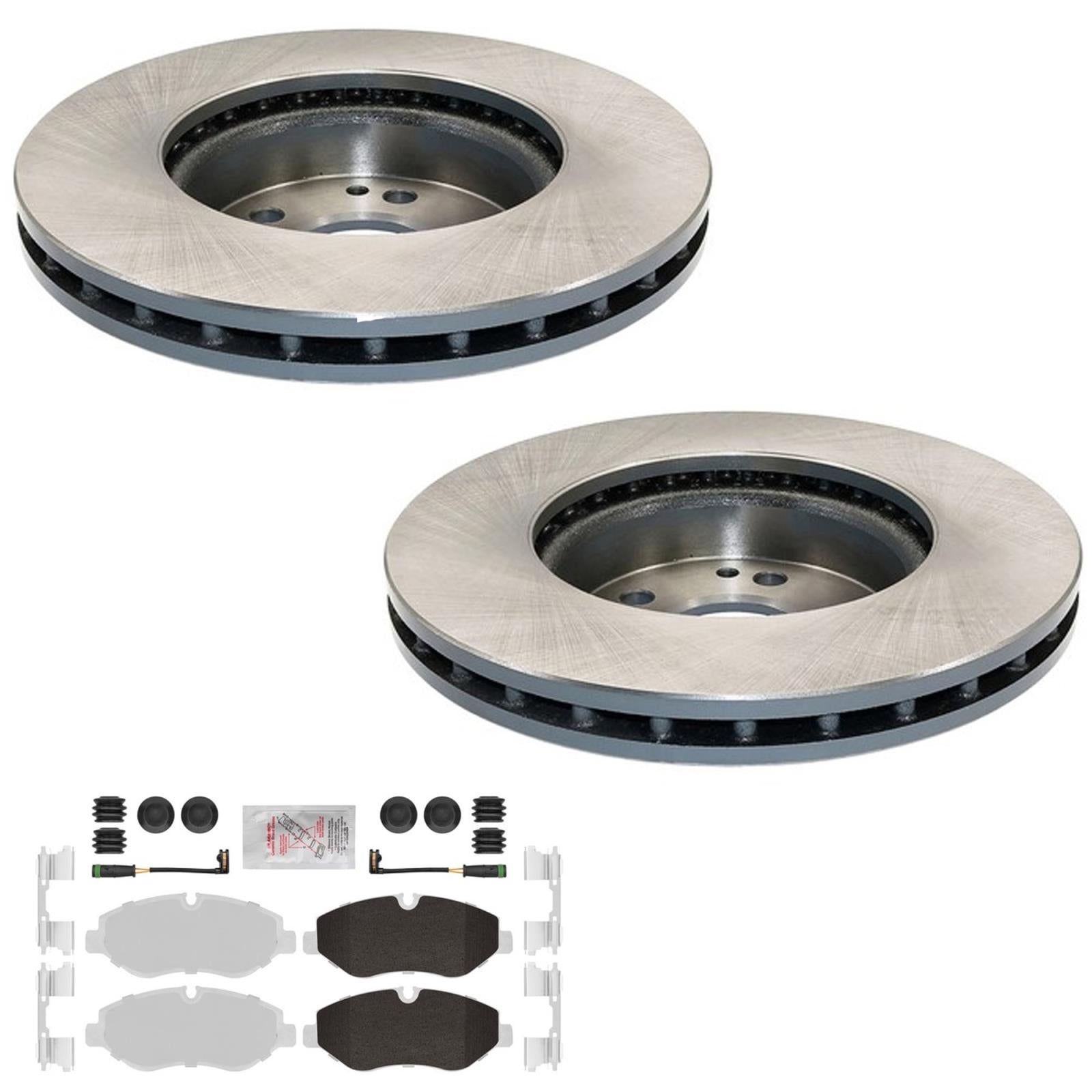 F Heavy Duty Coated Disc Brake Rotors Brake Pads for Mercedes Benz Metris 16-23 - Photo 1