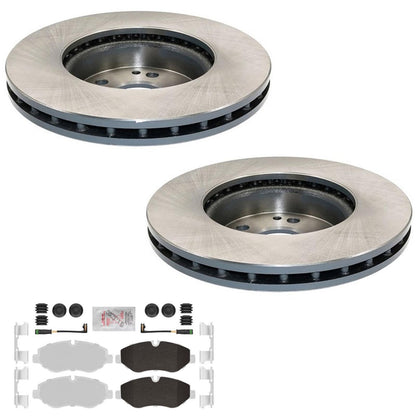 F Heavy Duty Coated Disc Brake Rotors Brake Pads for Mercedes Benz Metris 16-23 - Photo 1