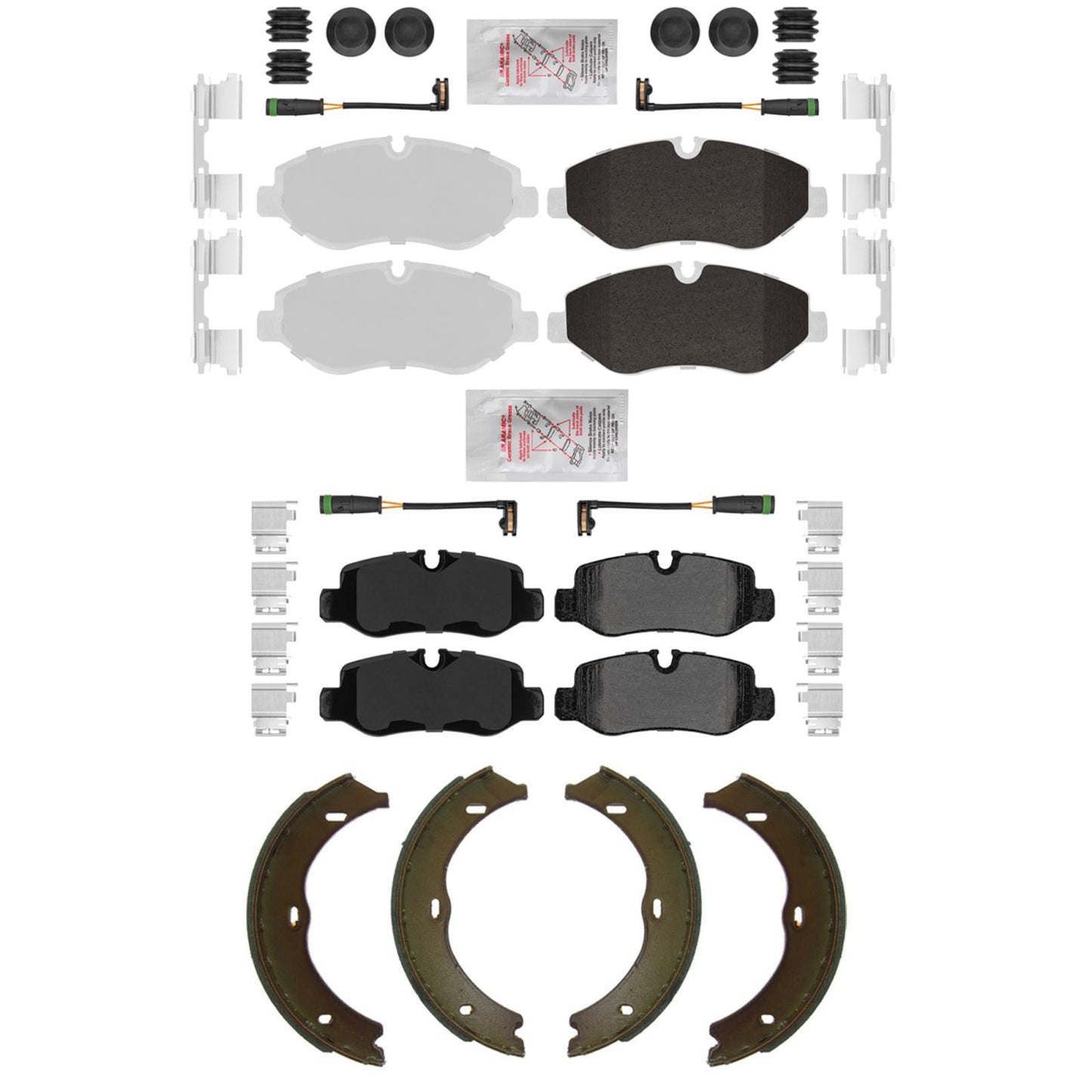 Heavy Duty Disc Brake Pads Sensors Park Shoe for Mercedes Benz Metris 16-2023 - Photo 1