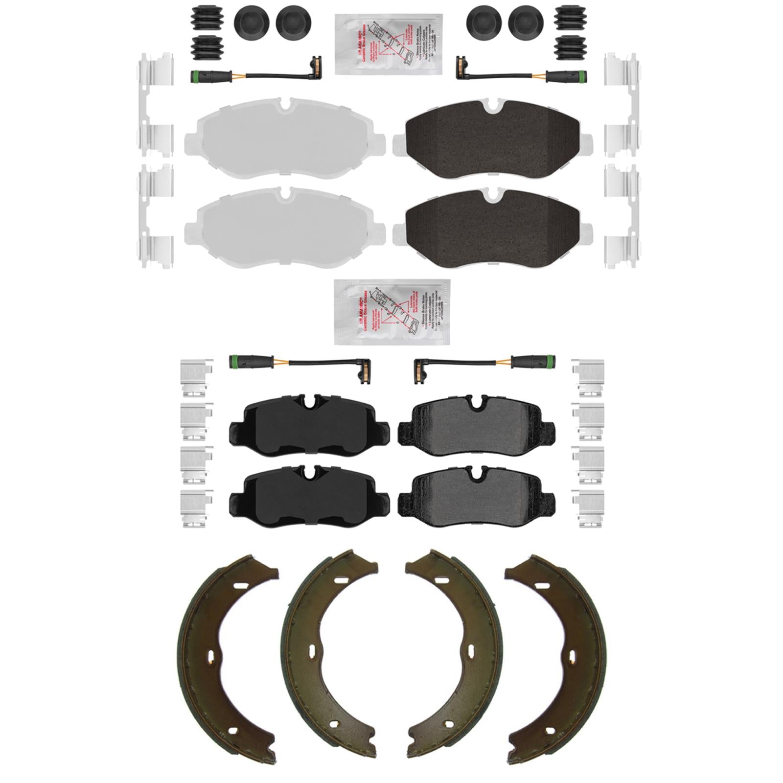 Heavy Duty Disc Brake Pads Sensors Park Shoe for Mercedes Benz Metris 16-2023 - Photo 1