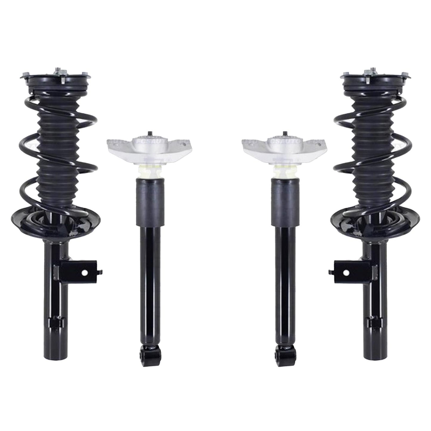 Front Struts W/ Coil Spring & Rear Complete Shocks For Nissan Rogue 2021-2025 - Photo 1