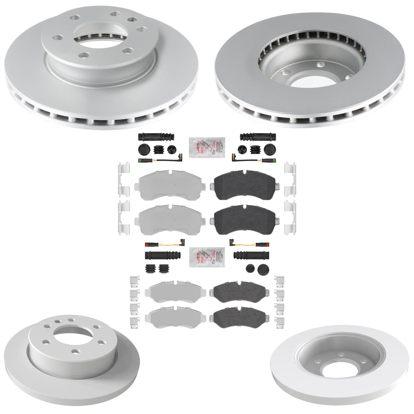 F&R Disc Brake Rotors Pads for Mercedes Benz Sprinter 1500 Electric Park 19-23 - Photo 1