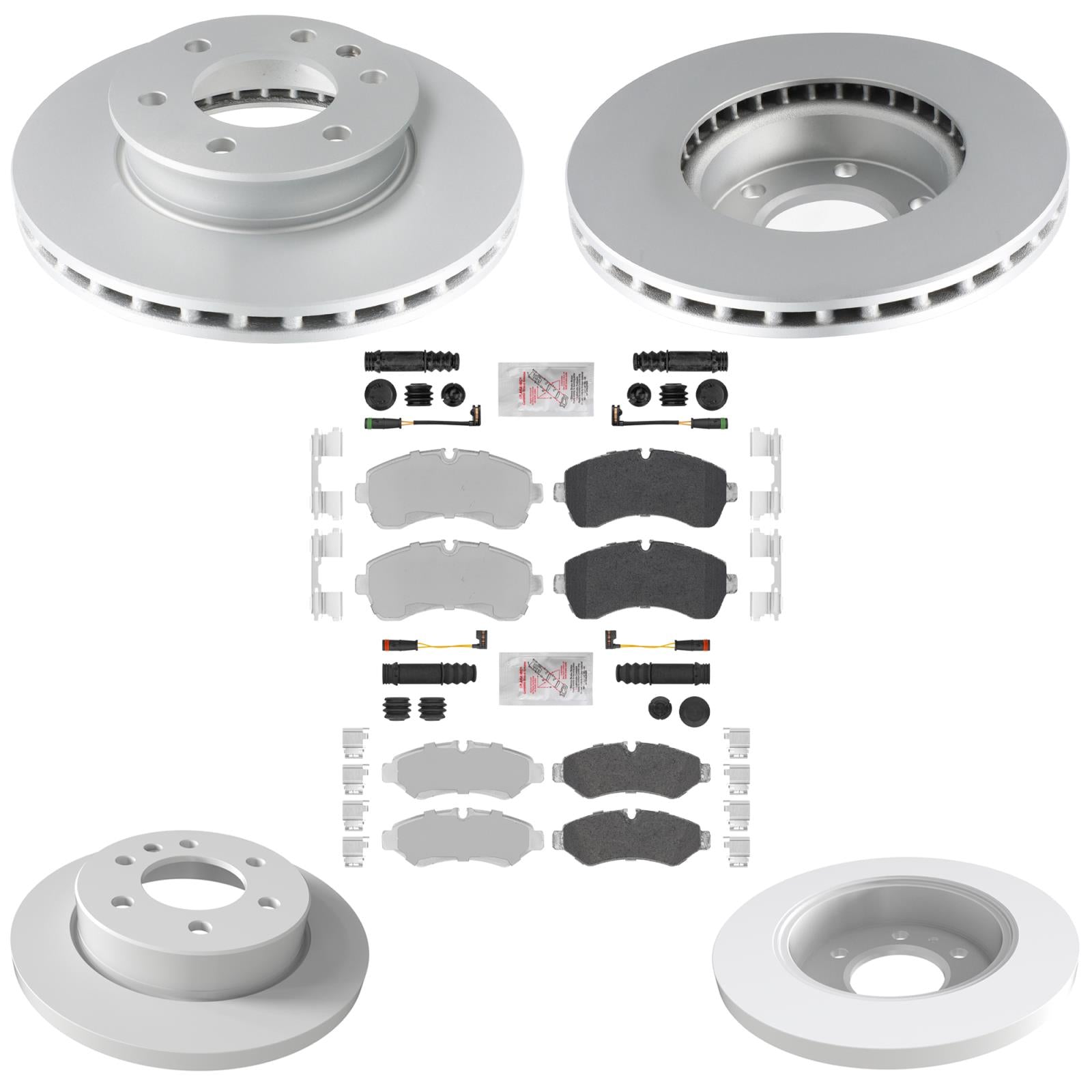 F&R Disc Brake Rotors Pads for Mercedes Benz Sprinter 1500 Electric Park 19-23 - Photo 1