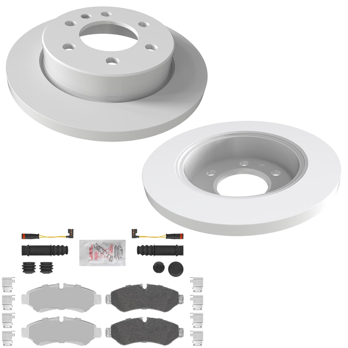 Rear Disc Brake Rotors Pads for Mercedes Benz Sprinter 1500 Electric Park 19-23 - Photo 1