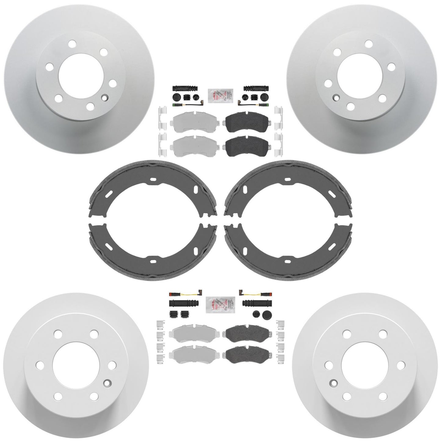 F&R Disc Brake Rotors Pads for Mercedes Benz Sprinter 1500 Manual Parking 19-23 - Photo 1