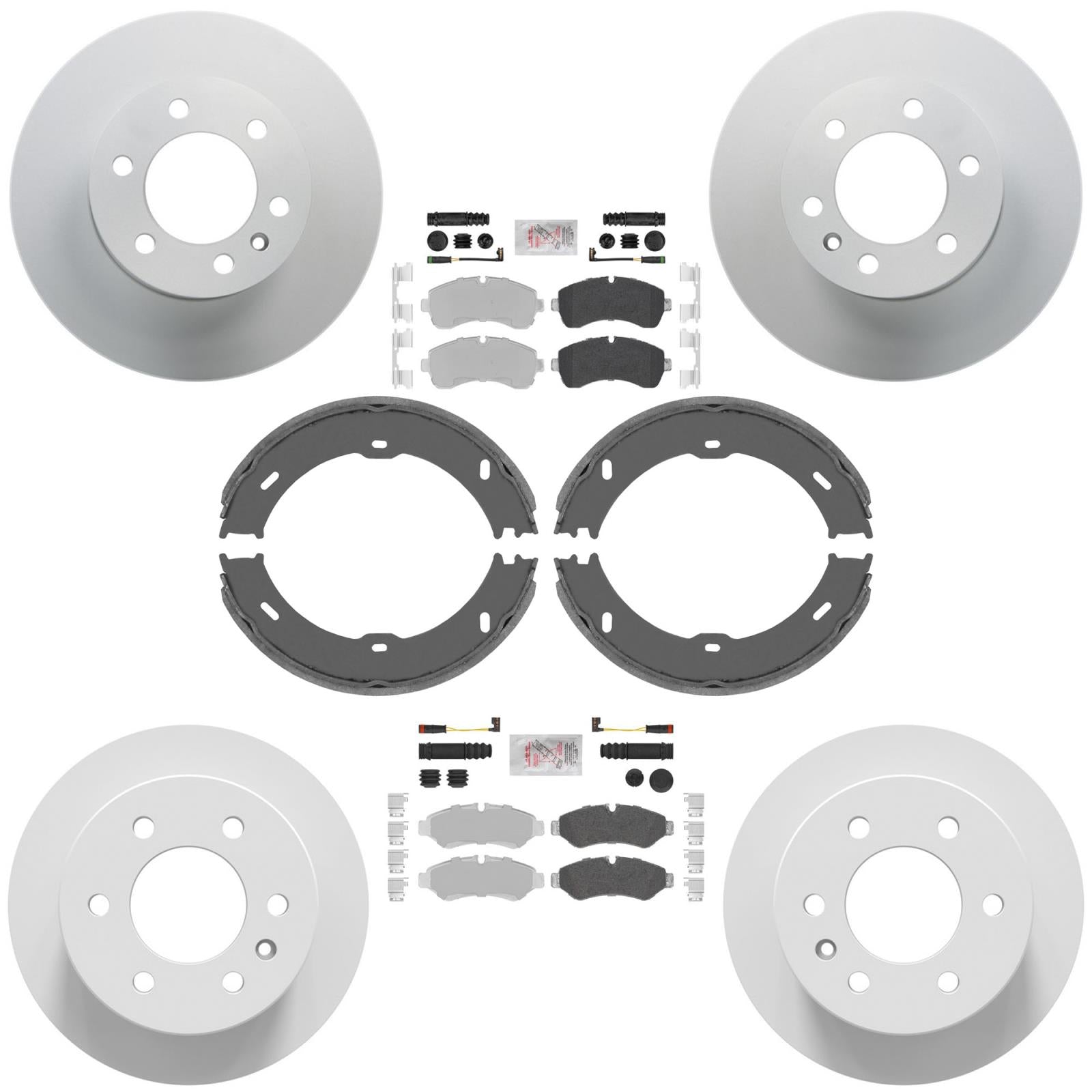 F&R Disc Brake Rotors Pads for Mercedes Benz Sprinter 1500 Manual Parking 19-23 - Photo 1