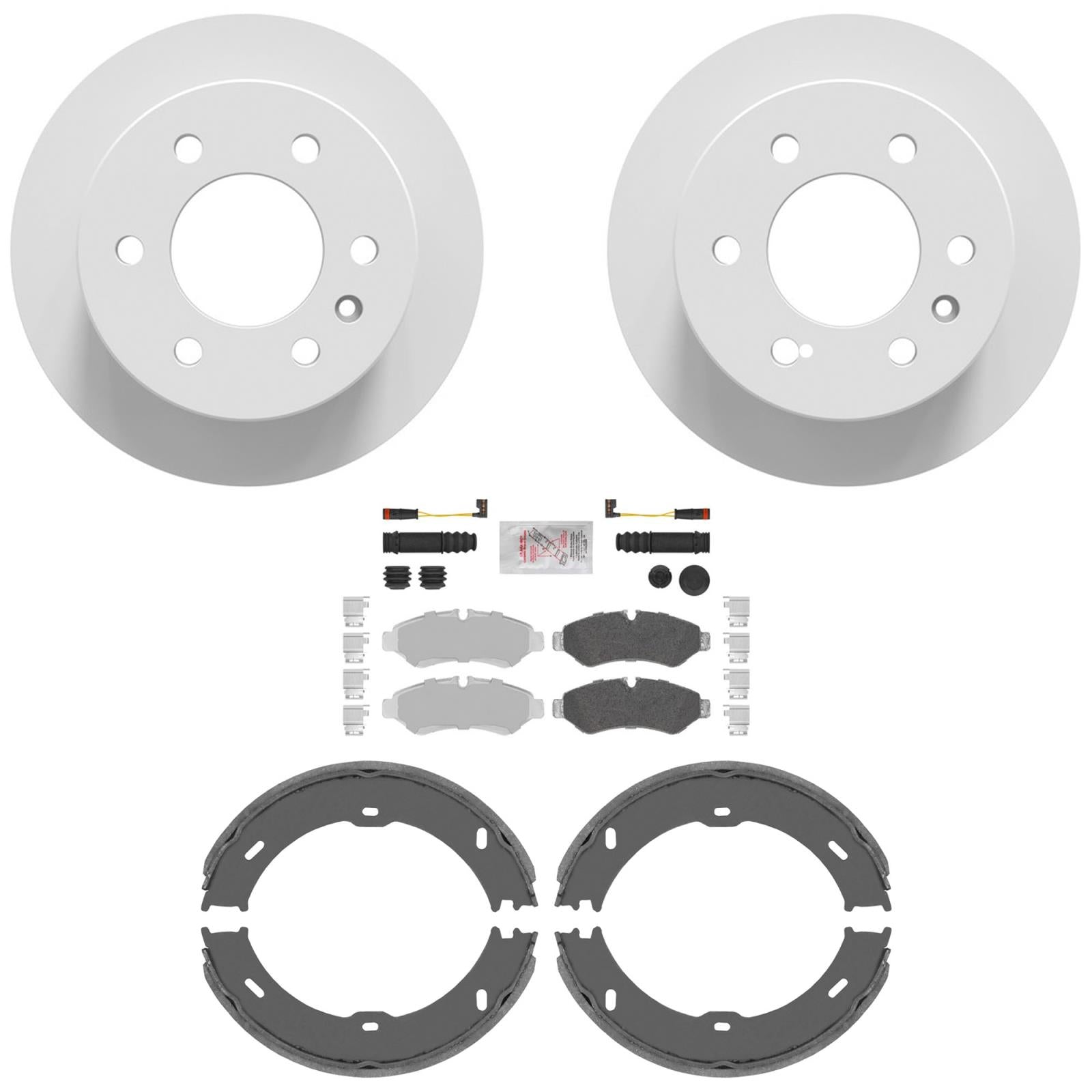 Rr Disc Brake Rotors Pads for Mercedes Benz Sprinter 1500 Manual Parking 19-23 - Photo 1
