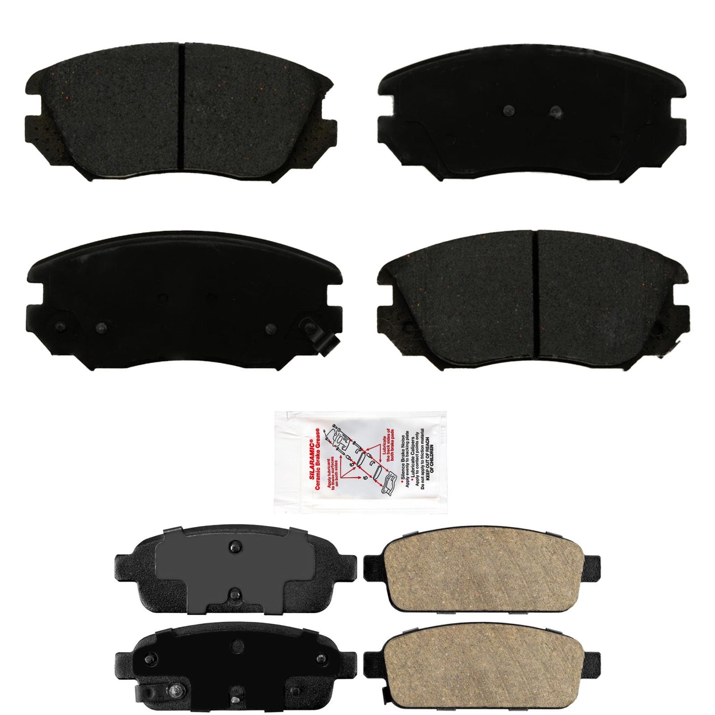 Front and Rear Ceramic Disc Brake Pads for Buick Cascada 2016 2017 2018 2019 - Photo 1