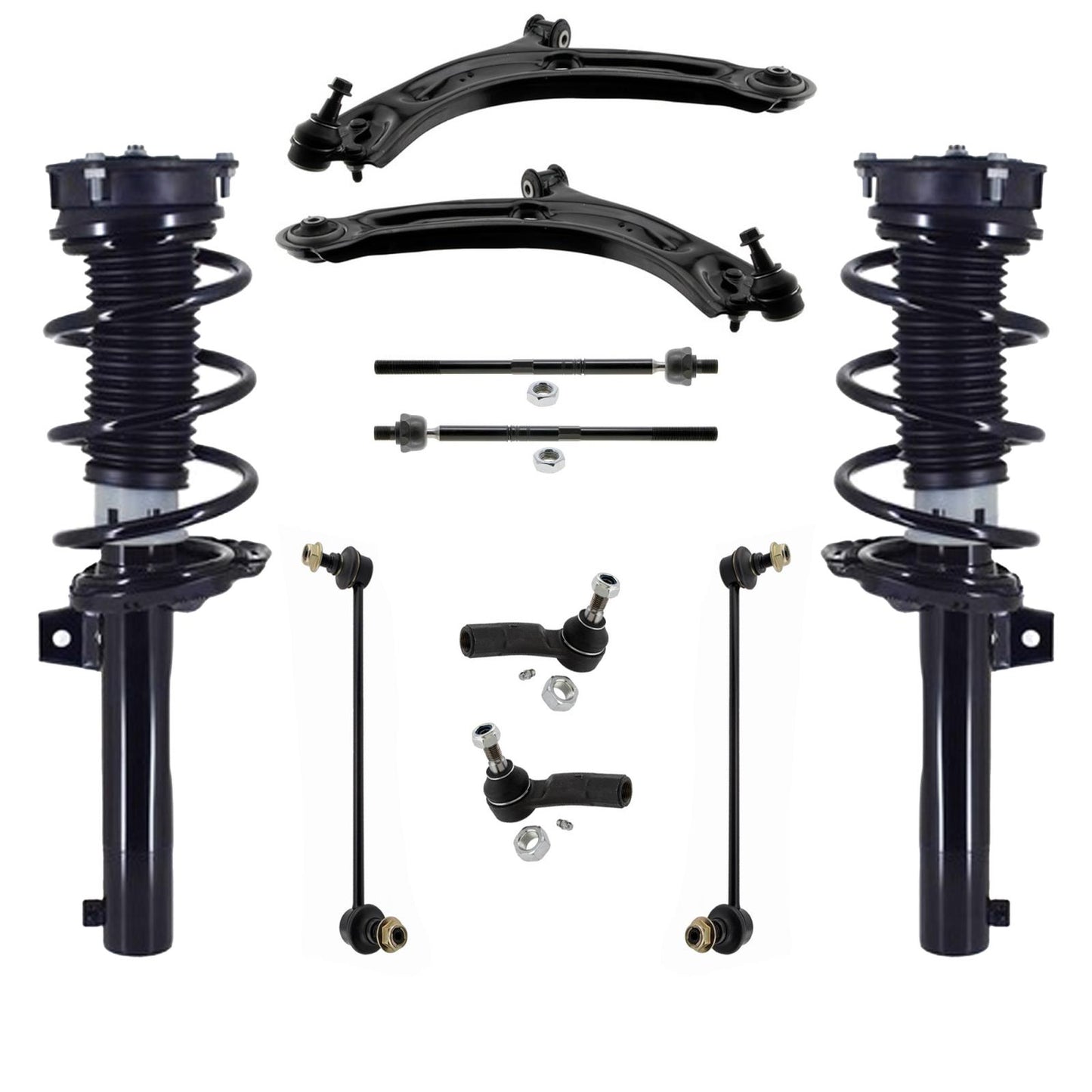 Front Struts Lower Control Arms Tie Rods & Links For Taos 1.5L AWD 2022-2025 - Photo 1