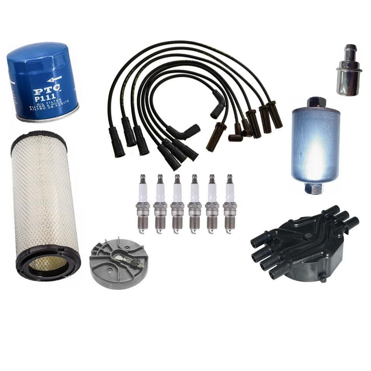 Rotor de tapa de aceite de aire con cable de encendido de enchufe de platino para 03-07 Express Van 1500 4.3L - Photo 1