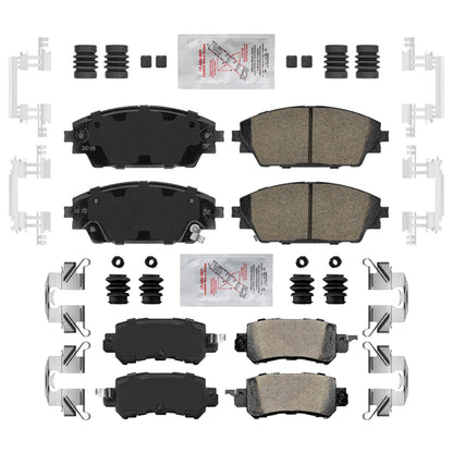 Front Rear Ceramic Disc Brake Pads, Hardware for Mazda CX-3 CX3 2016 2017 2018 - Photo 1