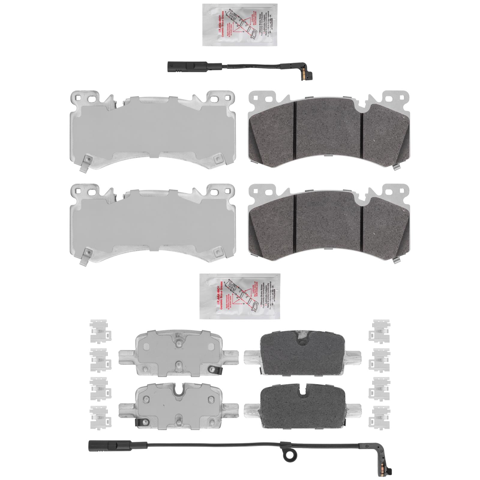 F&R Galvanized Disc Brake Pads for Chevrolet Tahoe 21-24 Police J55 6Piston Brem - Photo 1