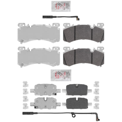 F&R Galvanized Disc Brake Pads for Chevrolet Tahoe 21-24 Police J55 6Piston Brem - Photo 1