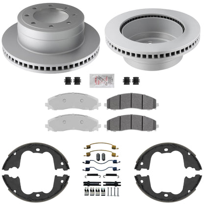 Rear Fleet Duty Disc Brake Rotors Brake Pads for Ford F250 Super Duty 2023-2026 - Photo 1