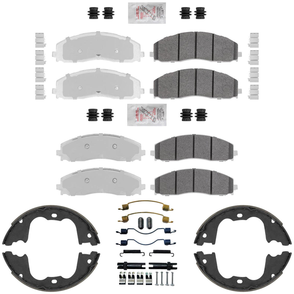 Fleet Duty Galvanized Disc Brake Pads for Ford F250 Super Duty 2023 2024 2026 - Photo 1