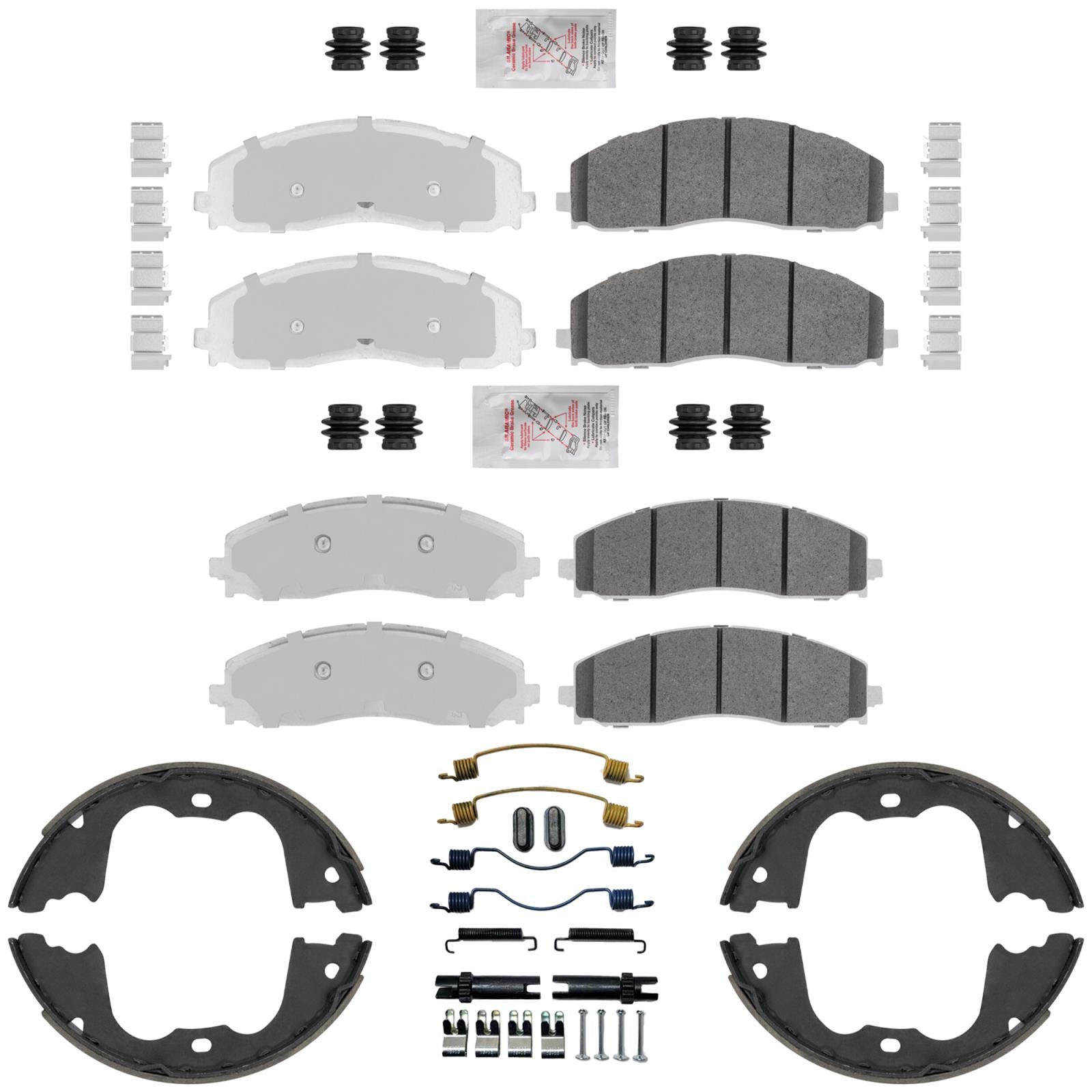 Fleet Duty Galvanized Disc Brake Pads for Ford F250 Super Duty 2023 2024 2026 - Photo 1