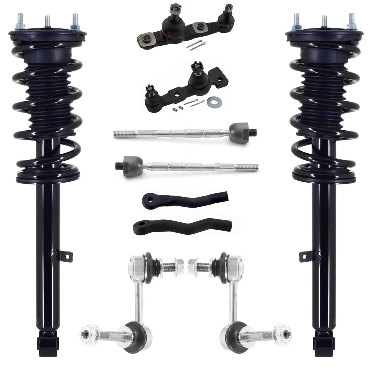 Front Struts Lower Ball Joints Tie Rods & Links For IS350 Base 2014-2016 RWD - Photo 1