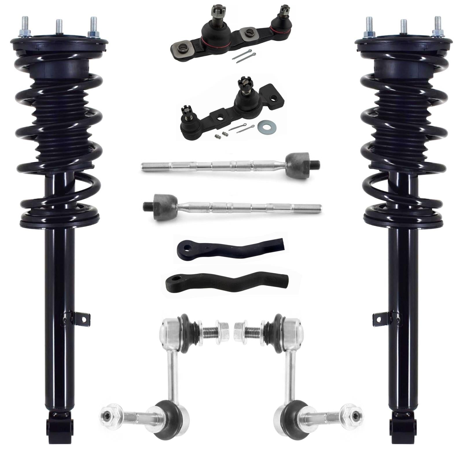 Front Struts Lower Ball Joints Tie Rods & Links For IS350 Base 2014-2016 RWD - Photo 1
