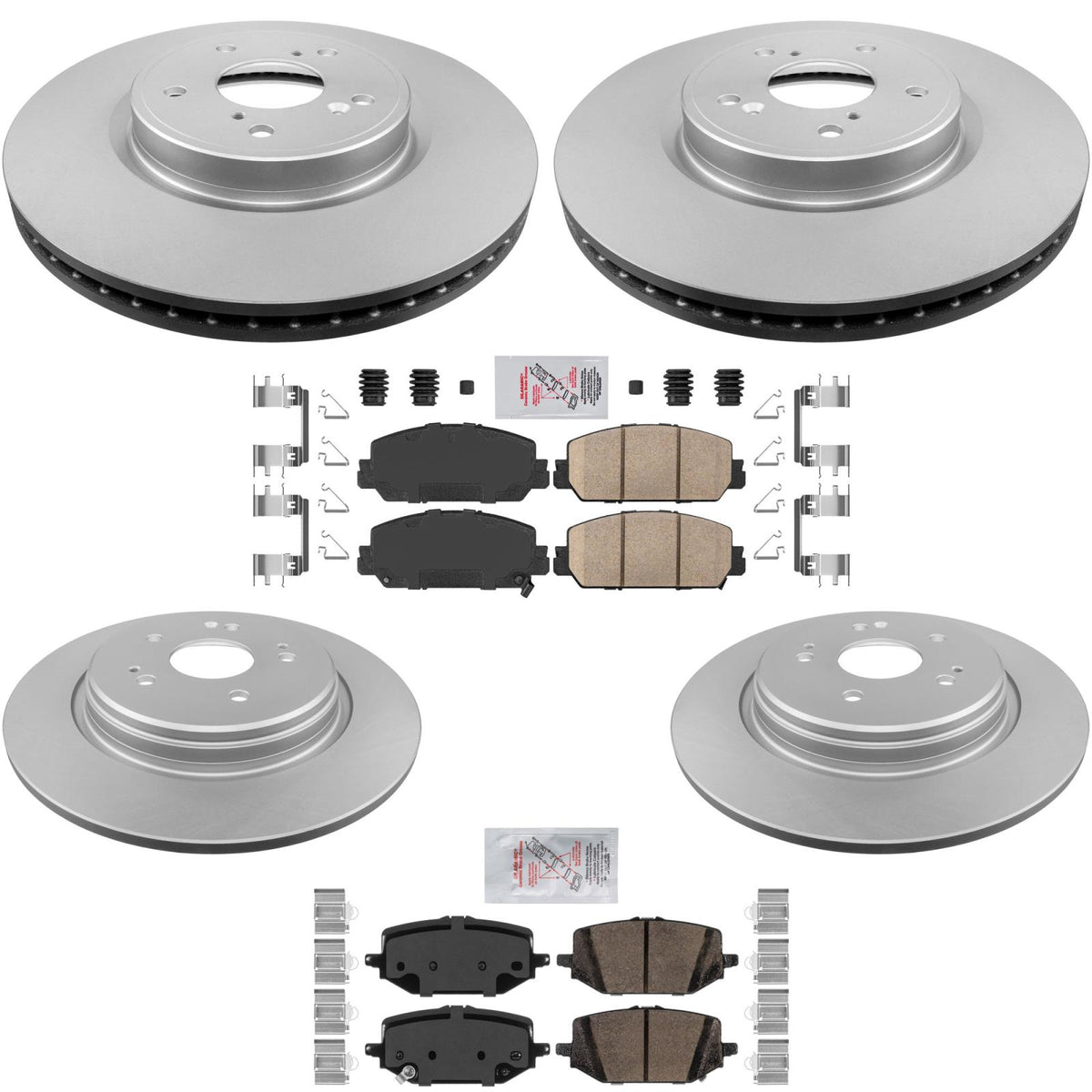 GEO Coated Disc Brake Rotors Brake Pads For Honda CR-V Plug-In Fuel Cell 25-26 - Photo 1