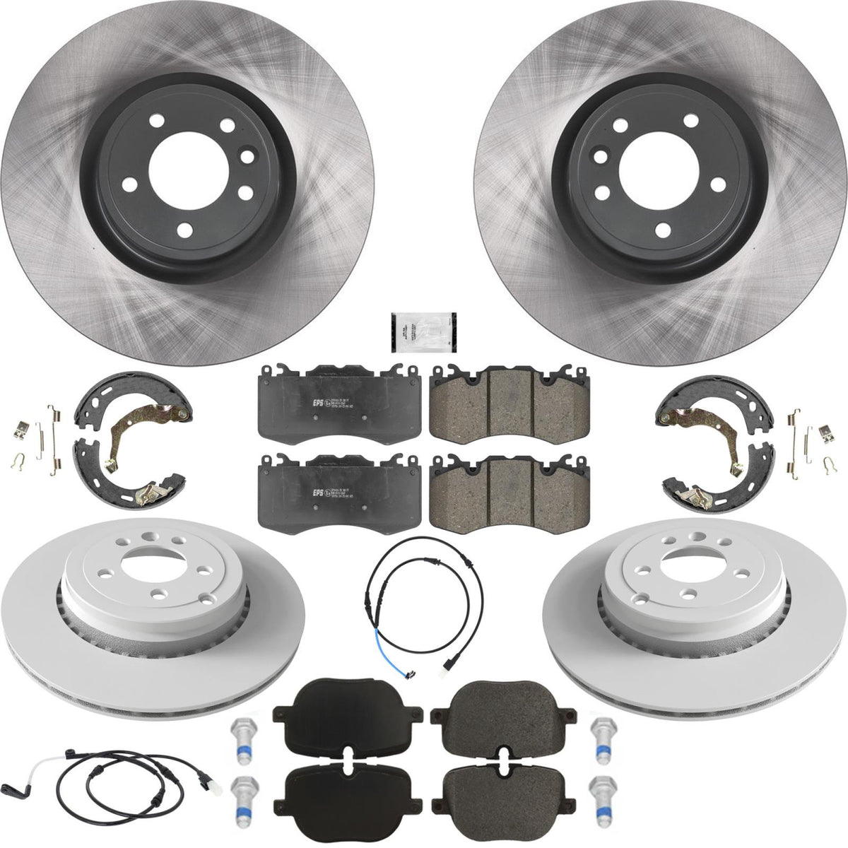 F&R Coated Disc Brake Rotors Brake Pads for Range Rover Sport 10-13 Supercharged - Photo 1