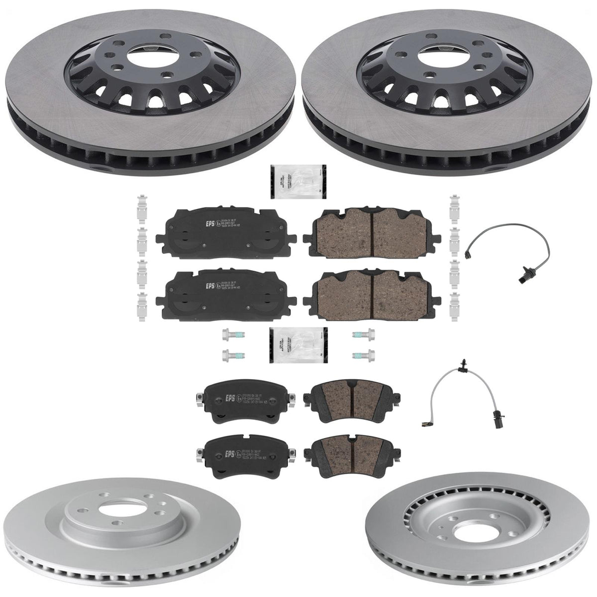 Front & Rear Coated Disc Brake Rotors Brake Pads for Audi A6 Allroad 2020 2021 - Photo 1