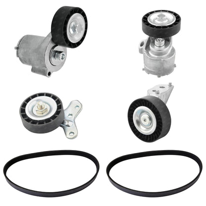 Belt Tensioner Idler Pulley Belts Kit for Volkswagen Jetta 2.5L 2005 2008 2010 - Photo 1