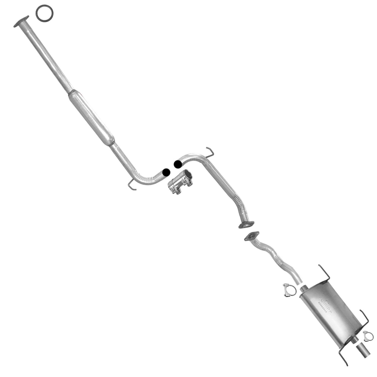 Pipe Muffler Exhaust System for 87-91 Toyota Camry 2.0L with Federal Emissions - Photo 1