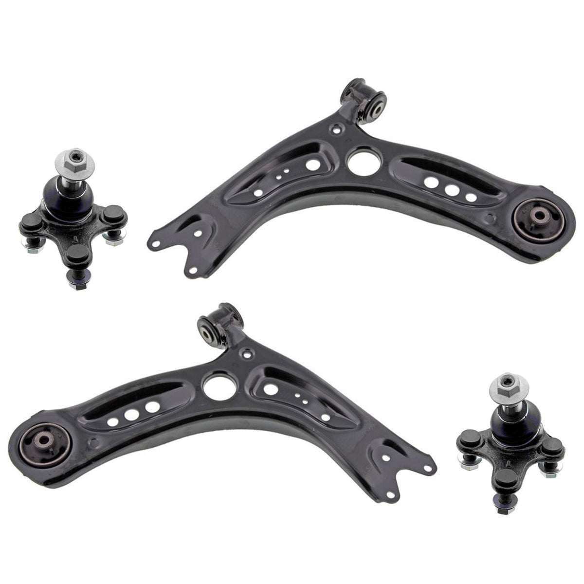 Front L&R Control Arms Ball Joints for Audi A3 2015-2024 VW Golf 2015-2021 - Photo 1