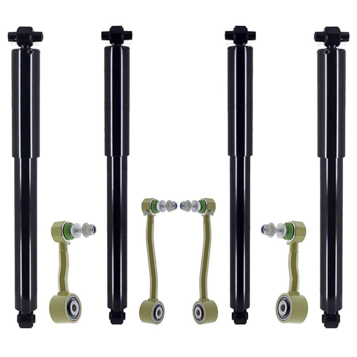 Front & Rear Monotube Shocks & Heavy Duty Links For Jeep Wrangler 2018-2025 - Photo 1