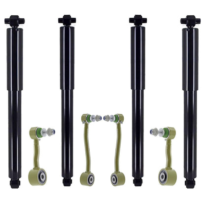 Front & Rear Monotube Shocks & Heavy Duty Links For Jeep Wrangler 2018-2025 - Photo 1