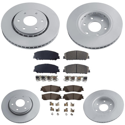 Front & Rear GEO Coated Disc Brake Rotors Brake Pads for Nissan Armada 2025 2026 - Photo 1