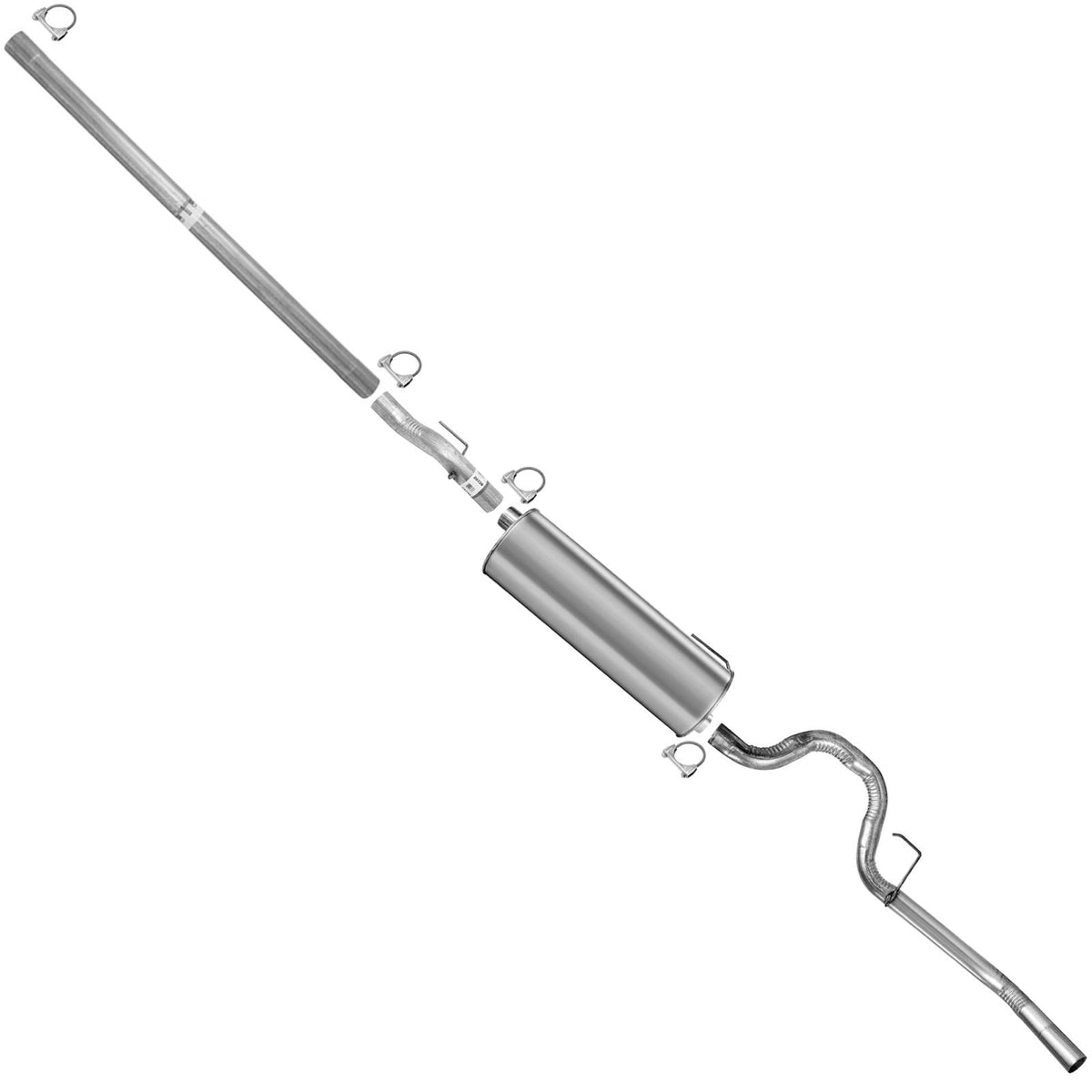 Pipe Muffler Tail Pipe for Ford F150 2004-2008 V6 V8 with 163" Inch Wheelbase - Photo 1