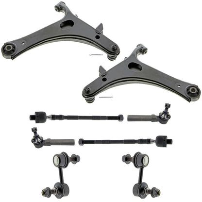 Front Lower Control Arms W/ Ball Joints Tie Rods for Subaru Outback 2005-2009 - Photo 1