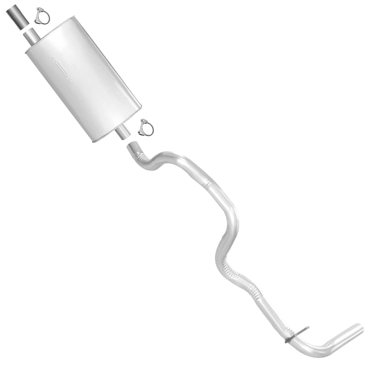 Weld on Rear Muffler and Tail Pipe for Ford Ranger 1993 1994 / 1994 Mazda B2300 - Photo 1