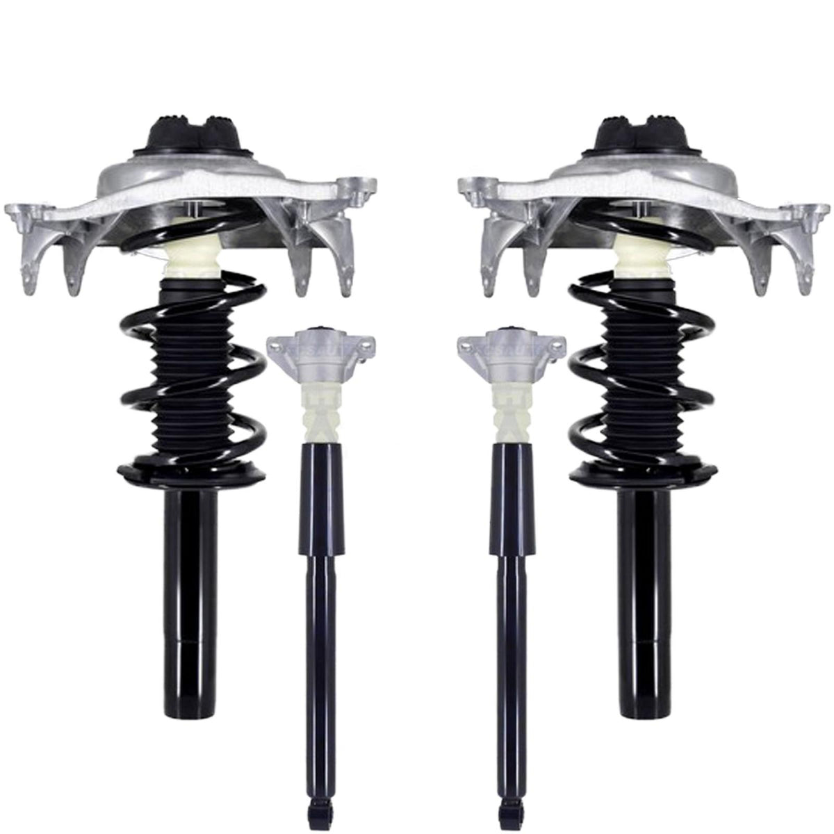 Front Complete Struts Assembly & Rear Shocks For Audi A4 Quattro 2009 2010 2012 - Photo 1