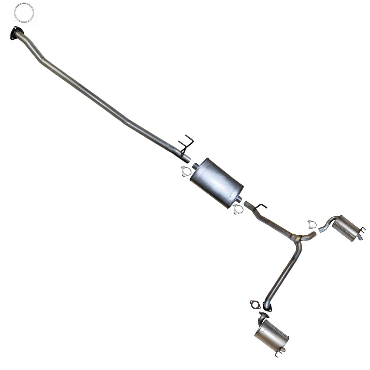 Resonator Pipe Dual Muffler Exhaust for Honda All Wheel D CR-V CRV 1.5L 17-22 - Photo 1