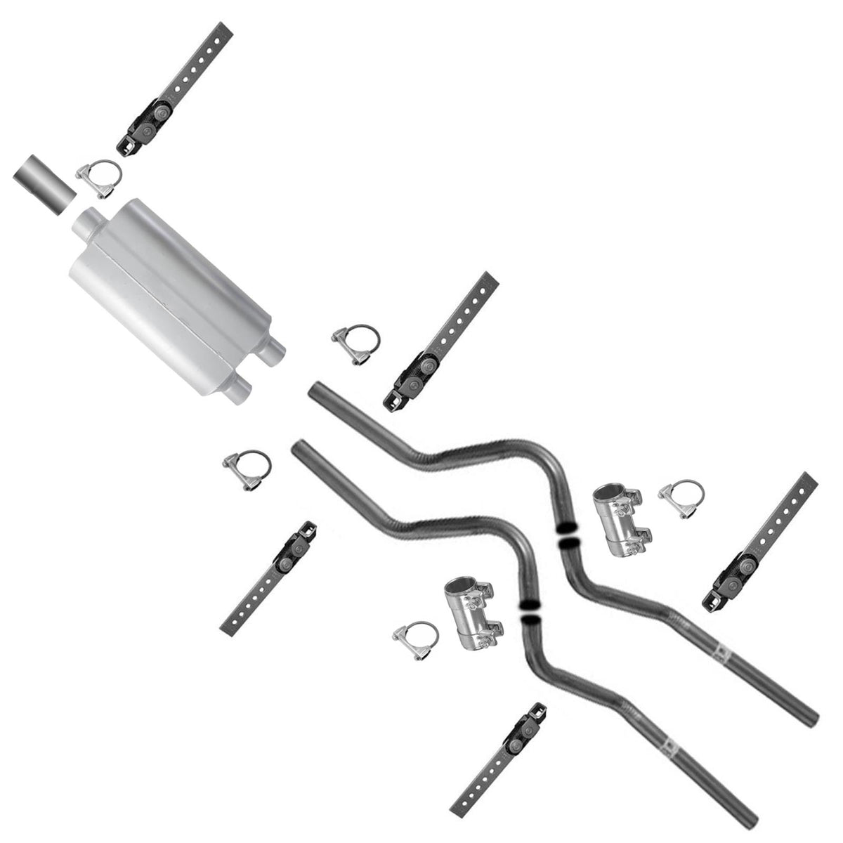 Dual Exhaust System Performance Muffler for 1987-2002 Chevrolet 1500 Pick Up - Photo 1