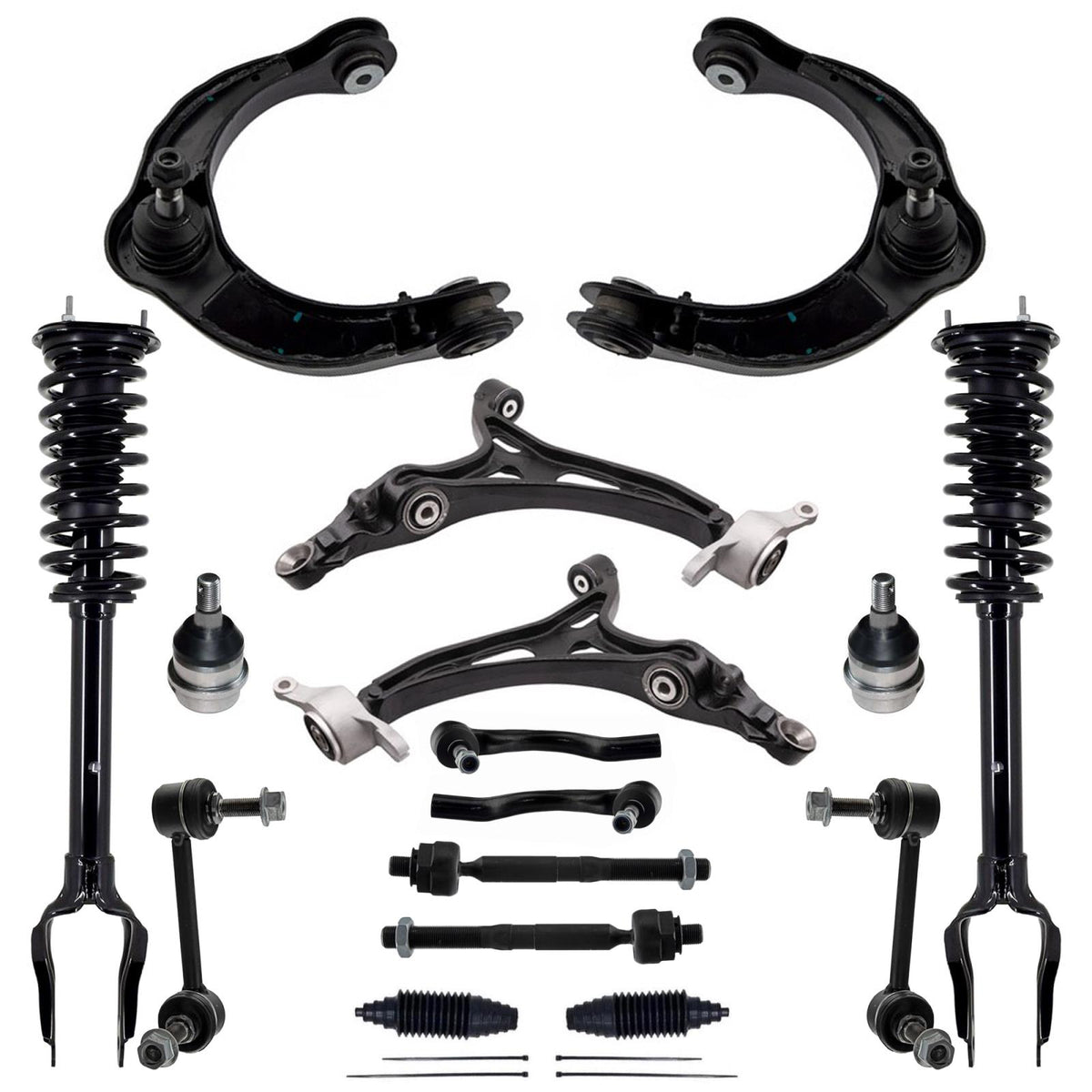 Front Struts Control Arms Tie Rods & Links For Grand Cherokee 3.6L AWD 11-2015 - Photo 1
