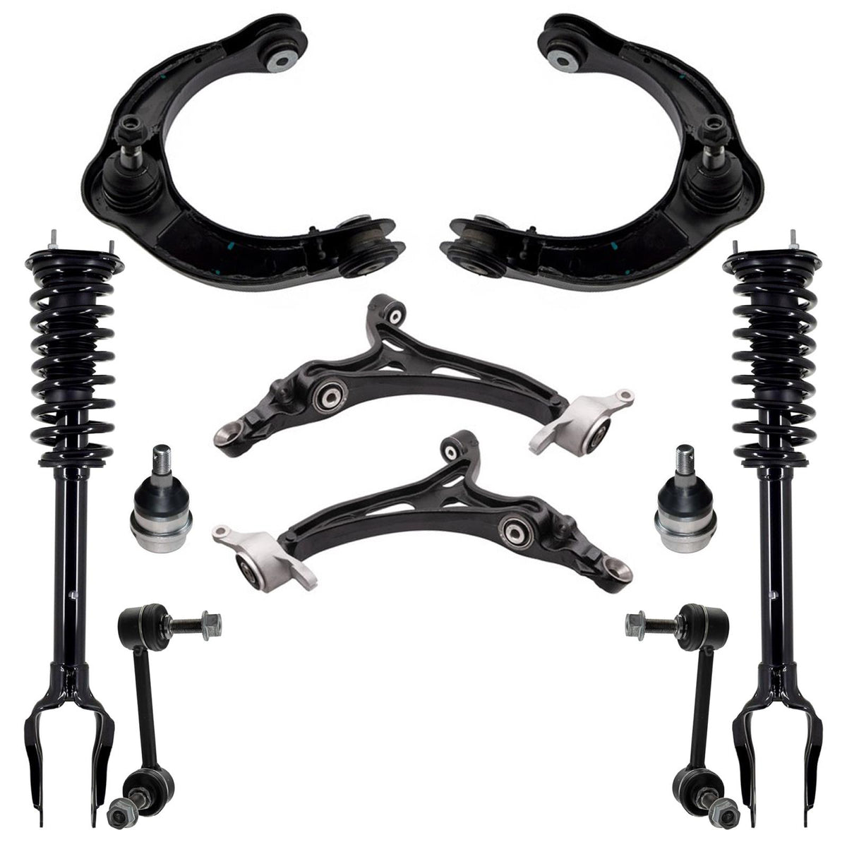 Front Struts Upper Lower Control Arms & Links For Grand Cherokee 3.6L AWD 11-15 - Photo 1